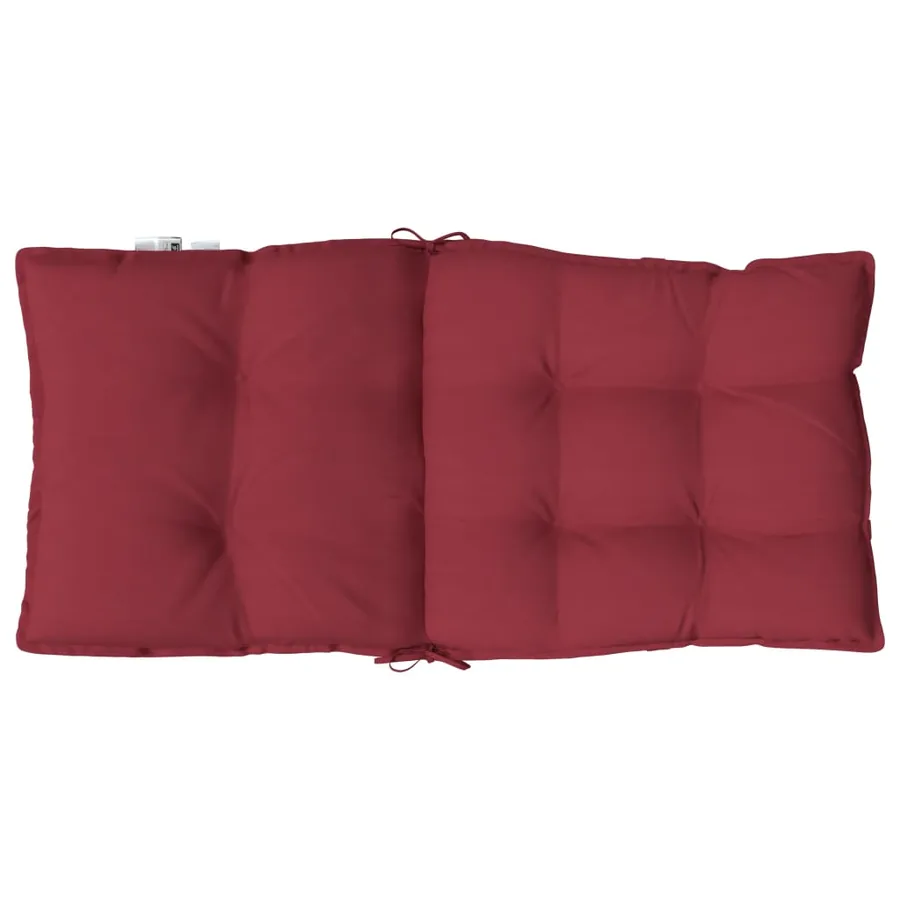 Coussins de chaise à dossier bas lot de 6 rouge bordeaux - 7