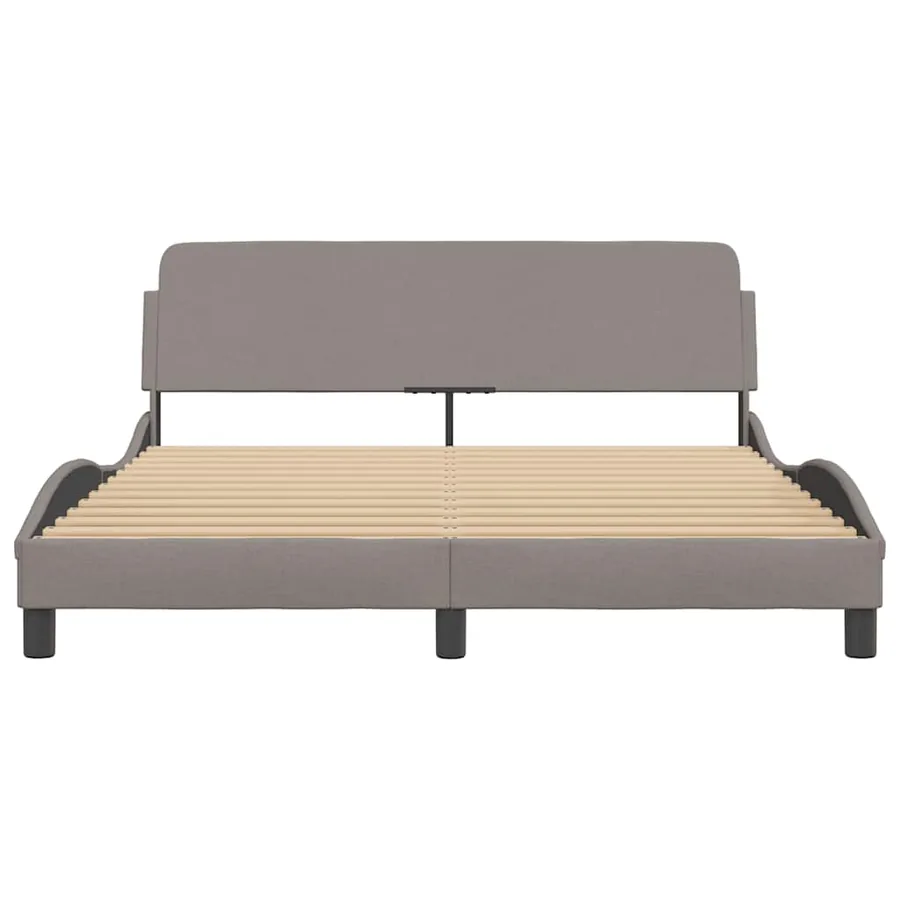 Cadre de lit Dover taupe 160x200 cm tissu - 4