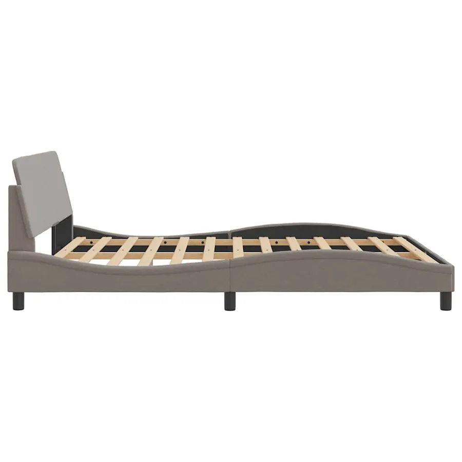 Cadre de lit Dover taupe 160x200 cm tissu - 5