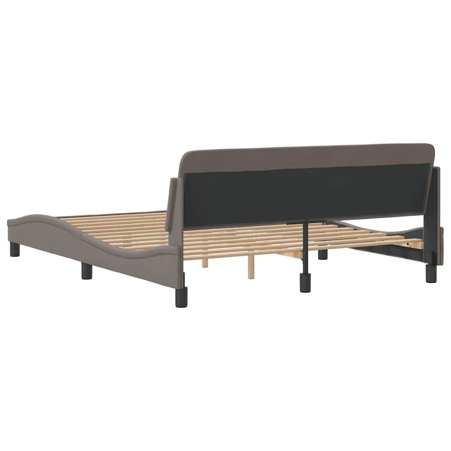 Cadre de lit Dover taupe 160x200 cm tissu - 6
