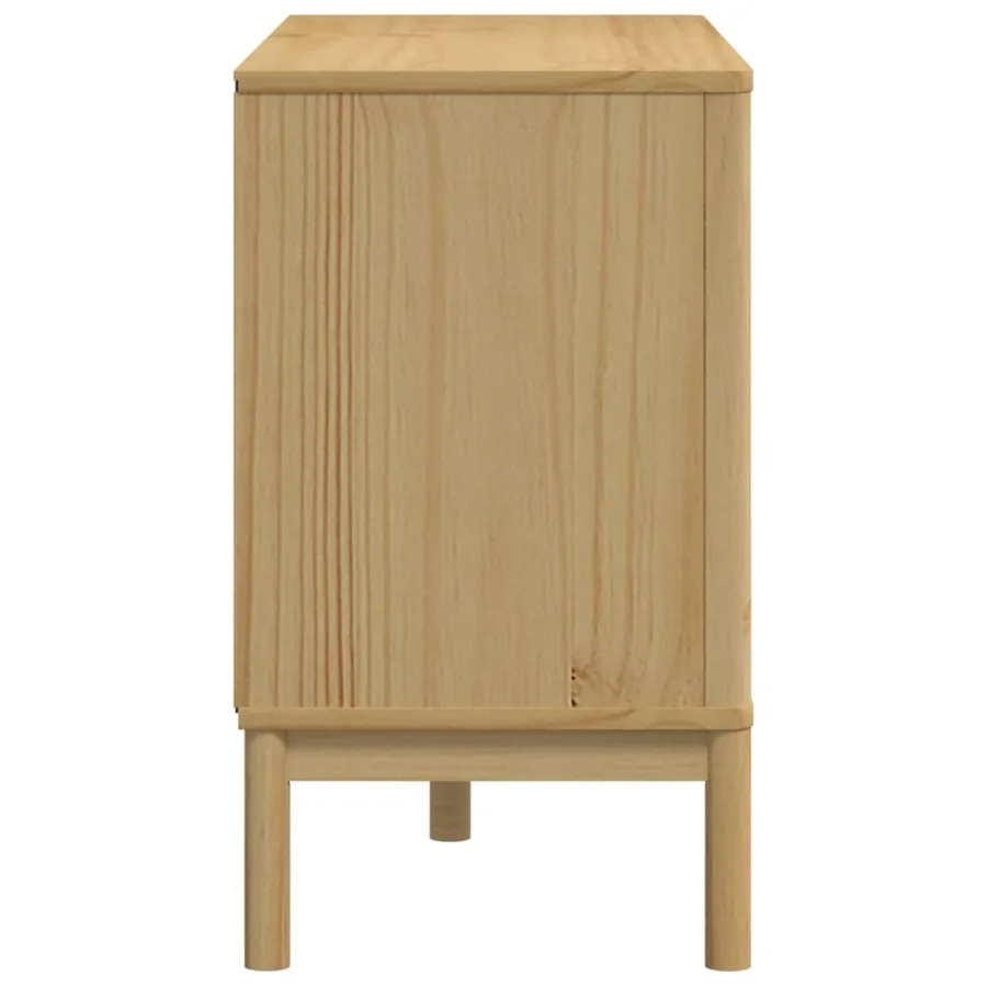 Commode FLORO cire marron bois de pin massif - 6