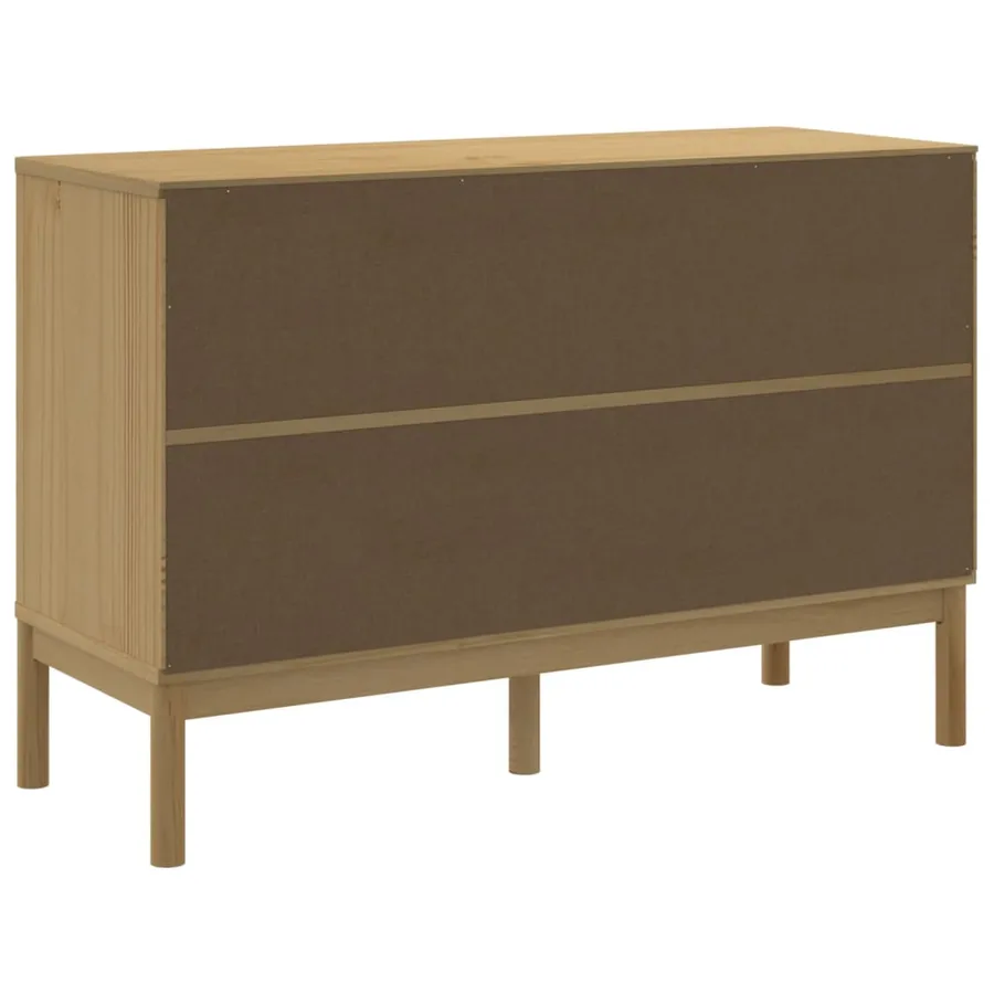 Commode FLORO cire marron bois de pin massif - 7