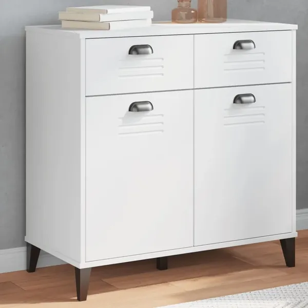Buffet VIKEN blanc 80x40x80 cm bois d'ingénierie