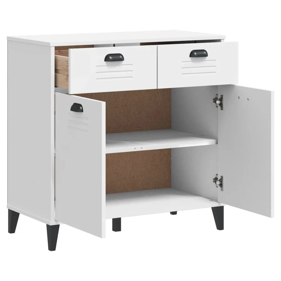 Buffet VIKEN blanc 80x40x80 cm bois d'ingénierie - 5