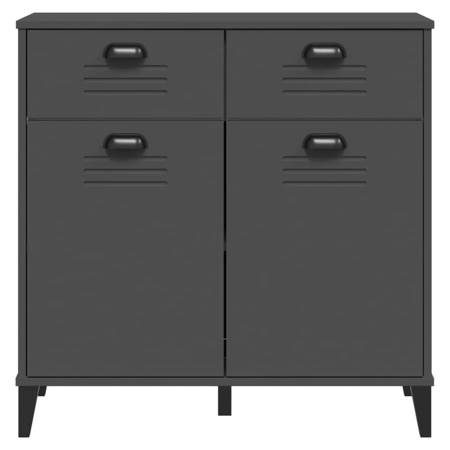 Buffet VIKEN gris anthracite 80x40x80 cm bois d'ingénierie - 6