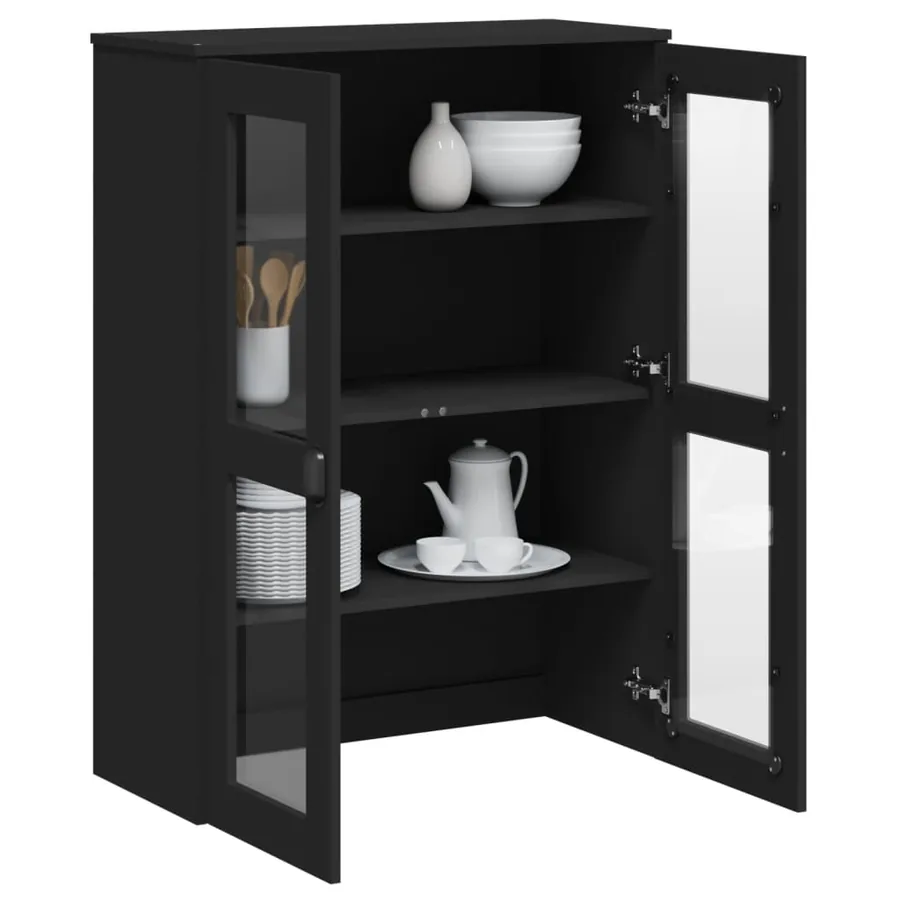 Dessus pour buffet VIKEN noir bois d'ingénierie - 4