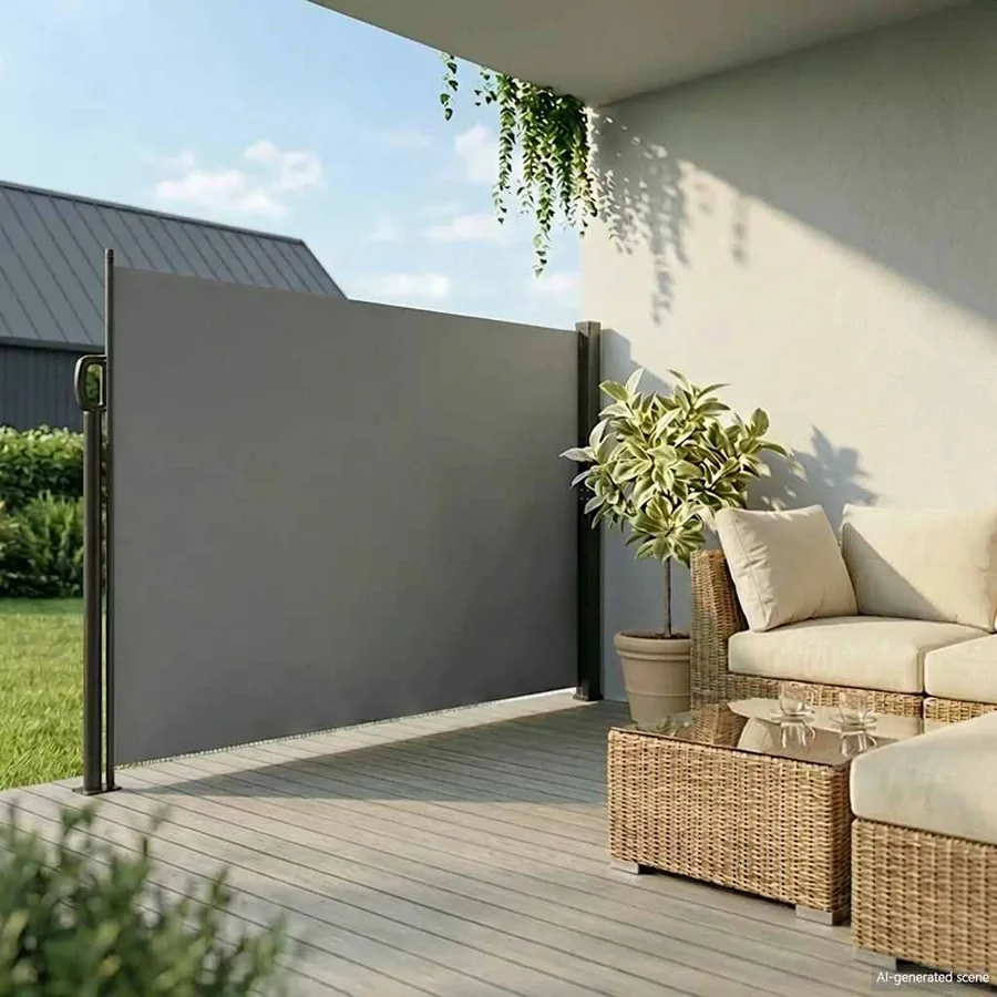 Auvent latéral rétractable anthracite 200x500 cm - 3