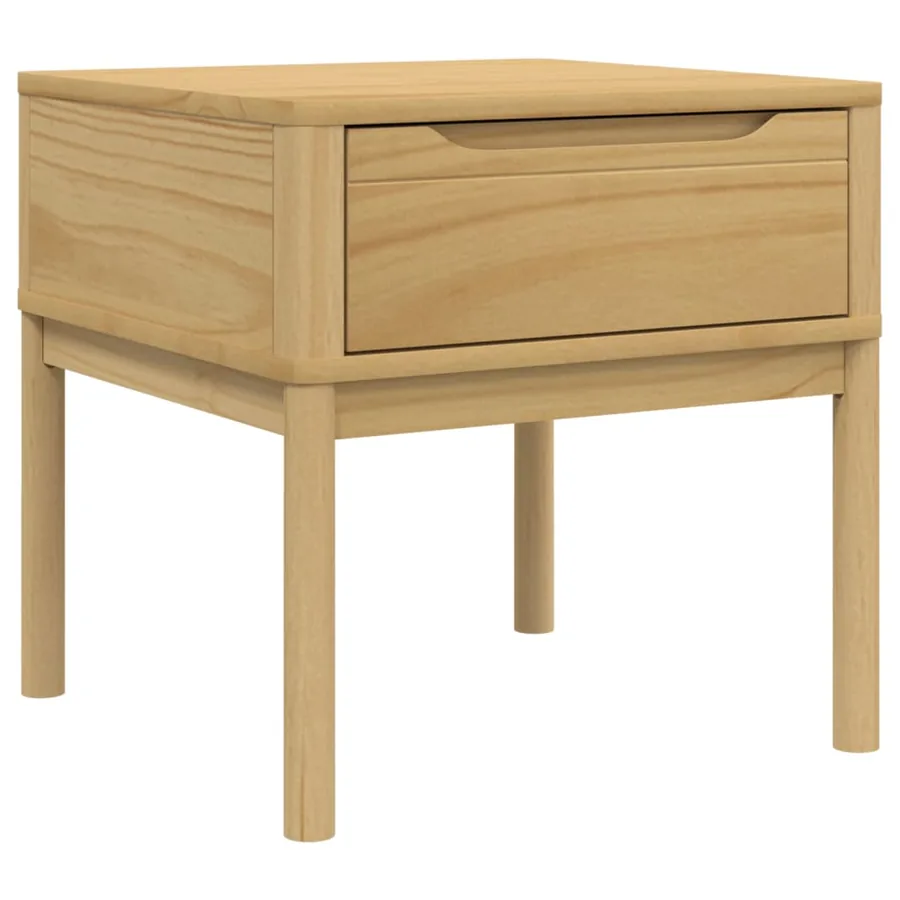 Table de chevet FLORO marron cire 55x55x54 cm pin massif - 2