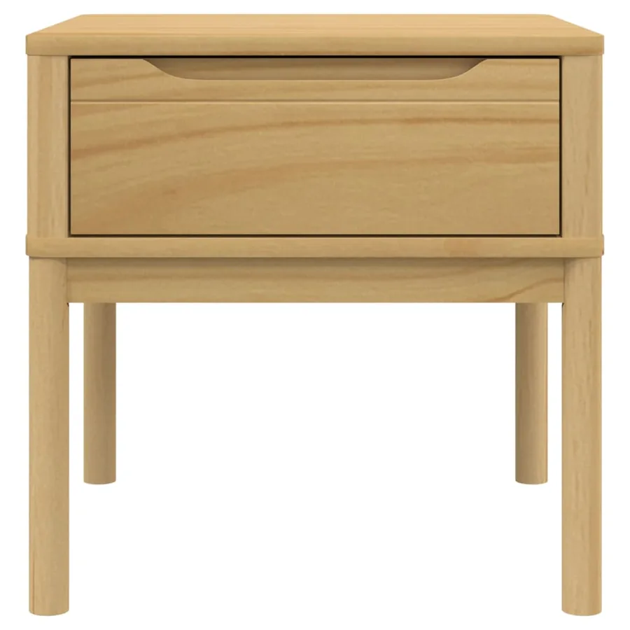 Table de chevet FLORO marron cire 55x55x54 cm pin massif - 5