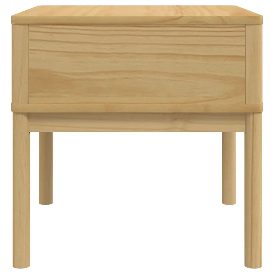 Table de chevet FLORO marron cire 55x55x54 cm pin massif - 6