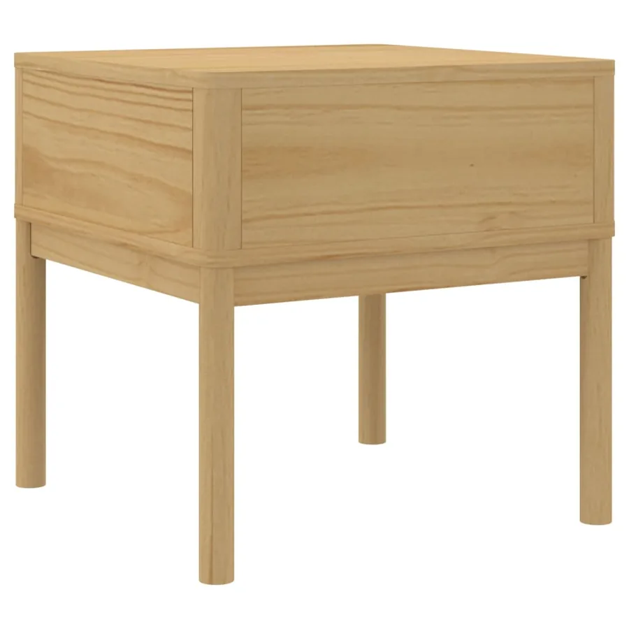 Table de chevet FLORO marron cire 55x55x54 cm pin massif - 7