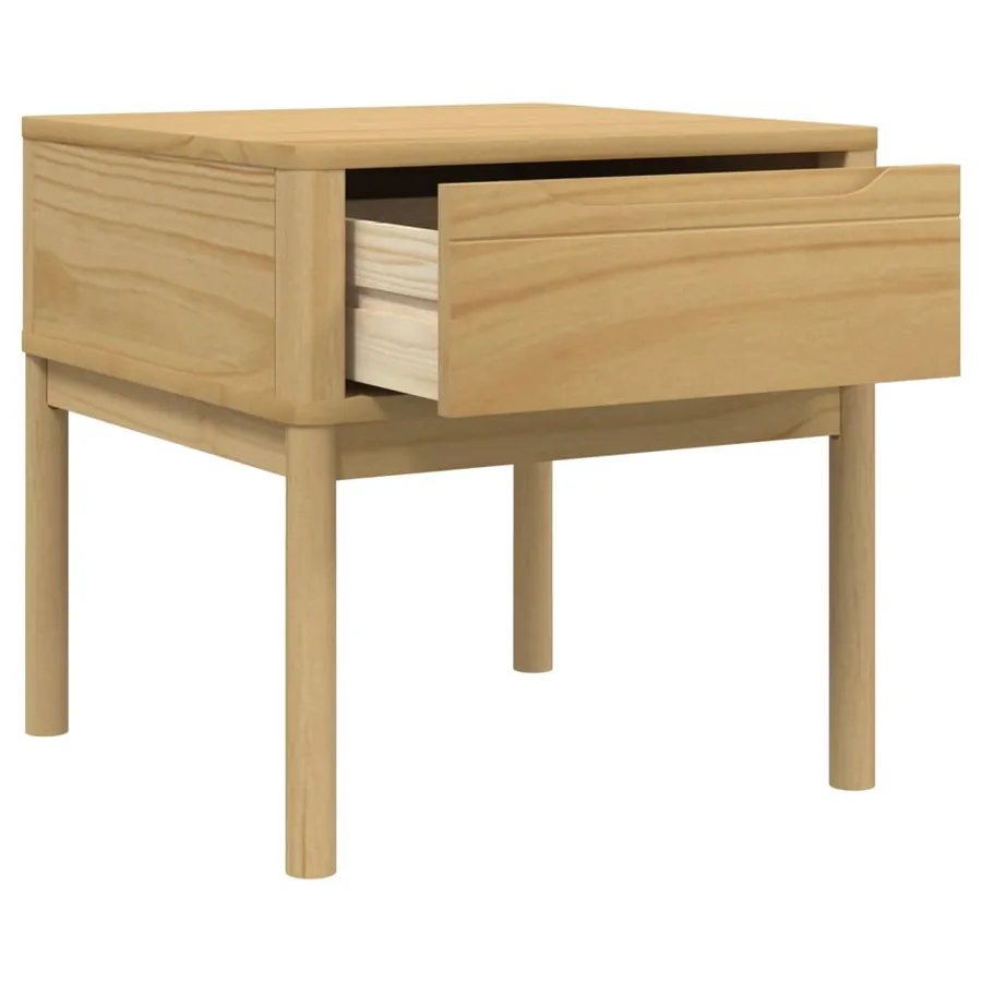 Table de chevet FLORO marron cire 55x55x54 cm pin massif - 8