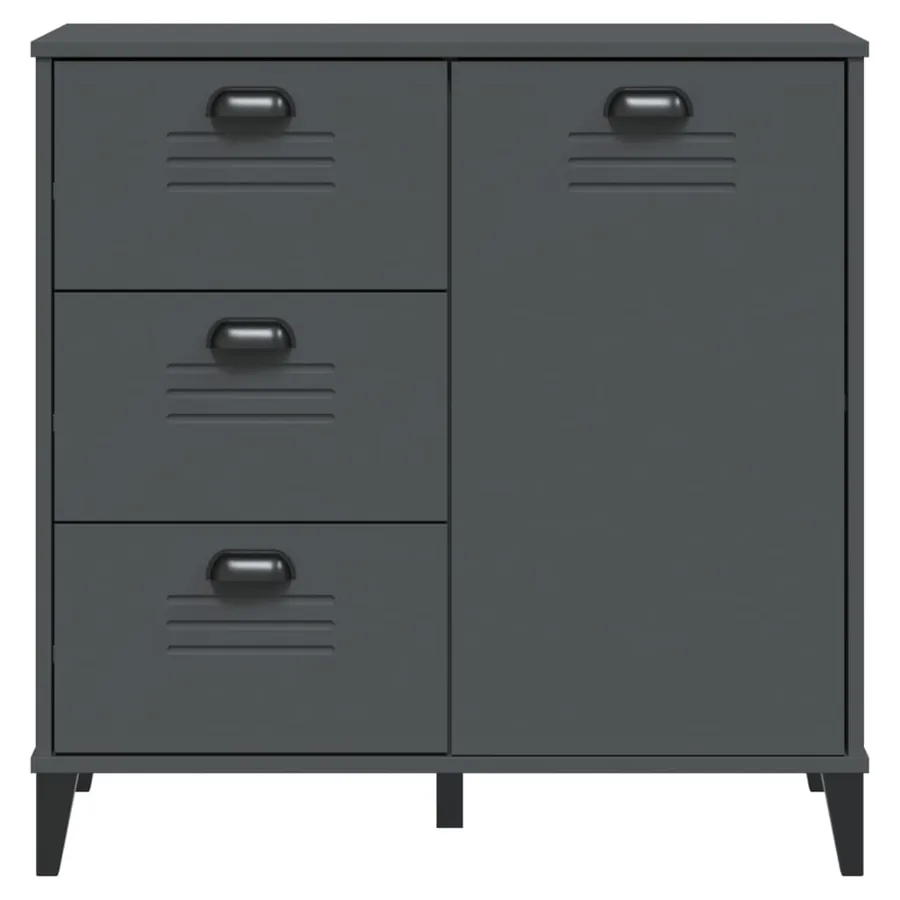 Buffet VIKEN gris anthracite 80x40x80 cm bois d'ingénierie - 6