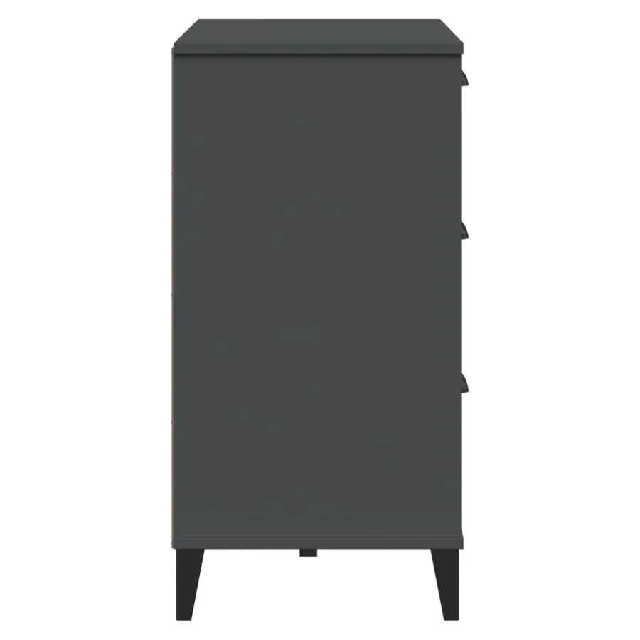 Buffet VIKEN gris anthracite 80x40x80 cm bois d'ingénierie - 7