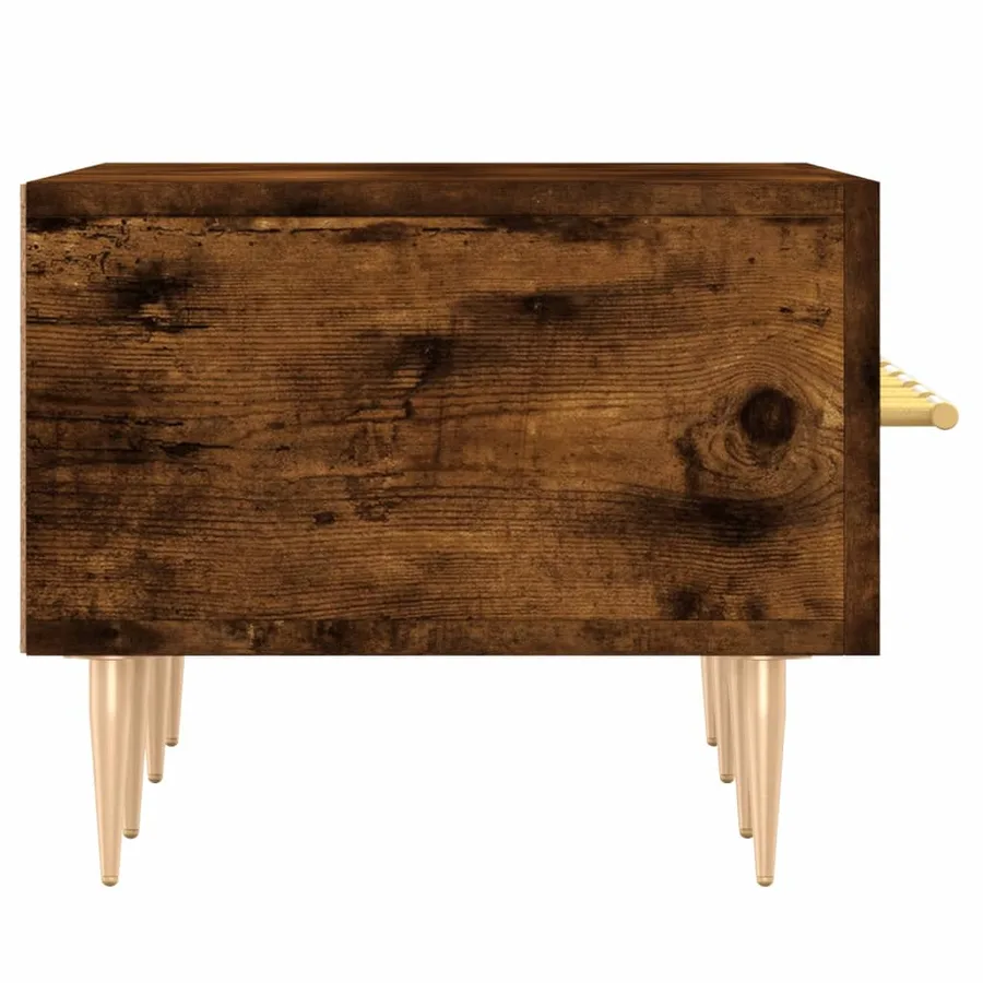Meuble TV chêne fumé 150x36x30 cm bois d'ingénierie - 7
