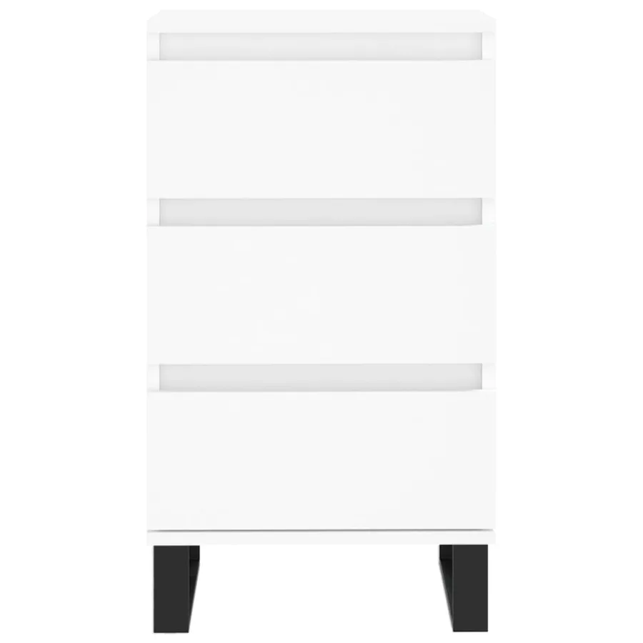 Buffet blanc 40x35x70 cm bois d’ingénierie - 5