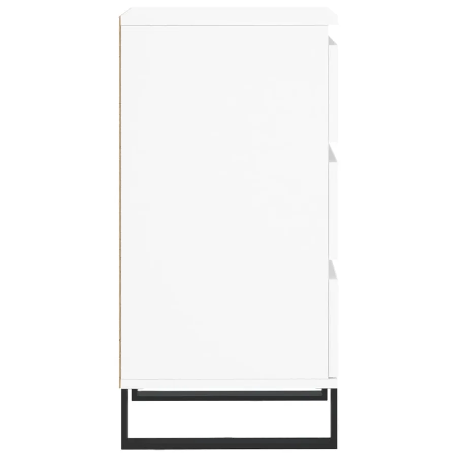 Buffet blanc 40x35x70 cm bois d’ingénierie - 7