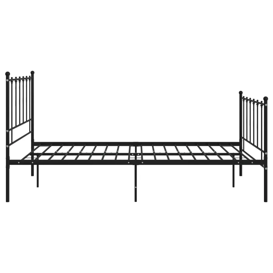 Cadre de lit sans matelas noir métal 120x200 cm - 3