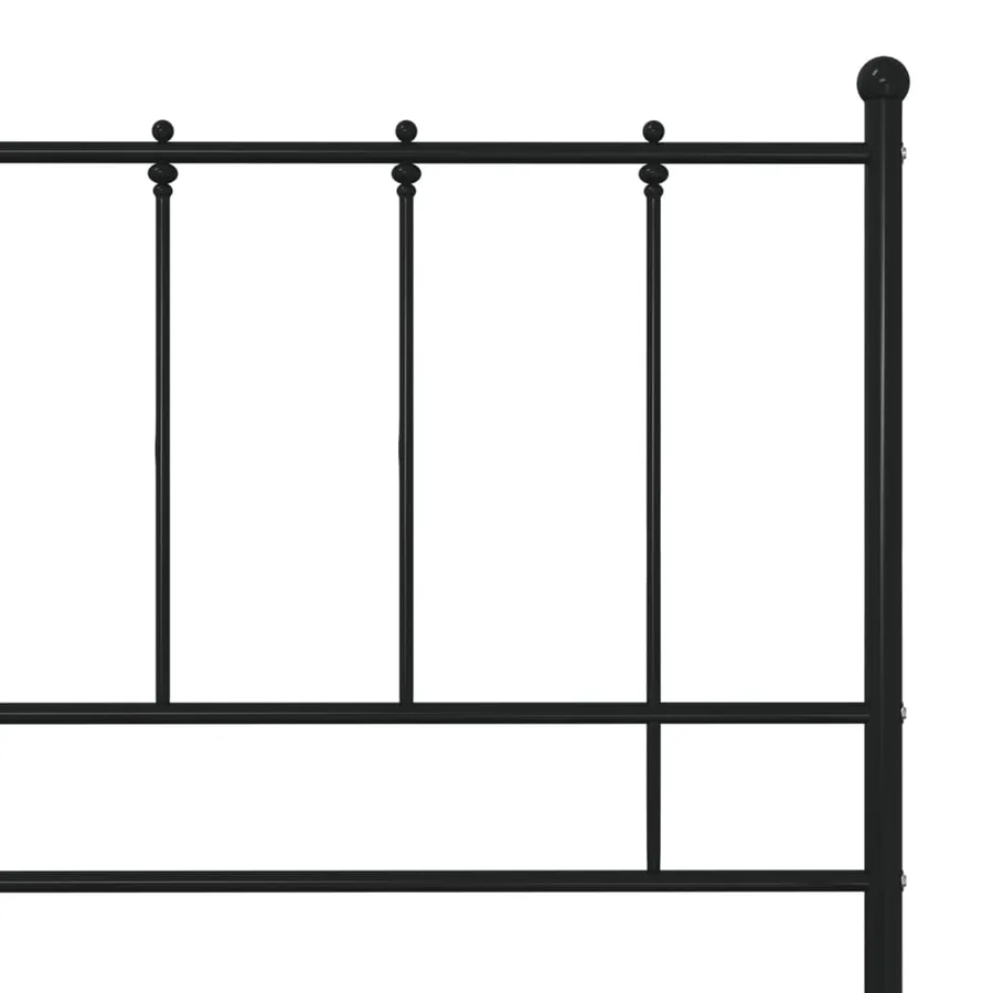 Cadre de lit sans matelas noir métal 120x200 cm - 5
