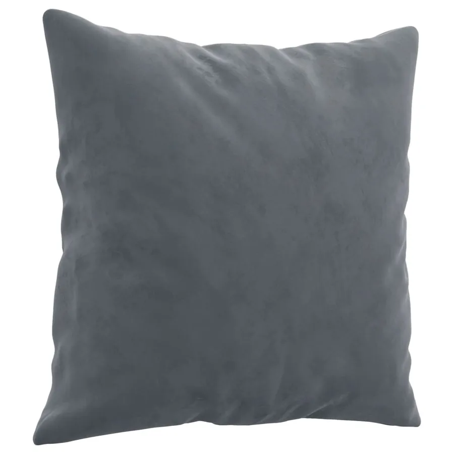 Canapé 3 places avec oreillers gris foncé 180 cm velours - 6