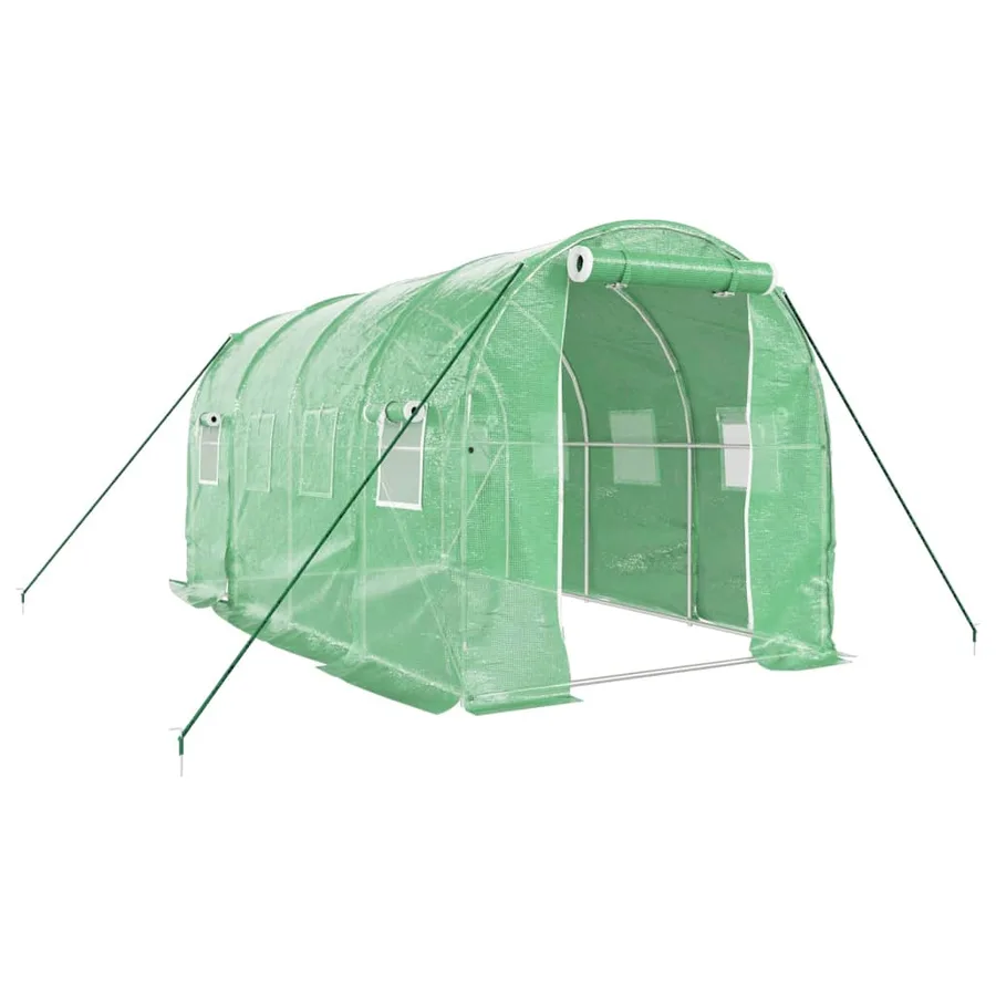 Serre avec cadre en acier vert 8 m² 4x2x2 m - 2