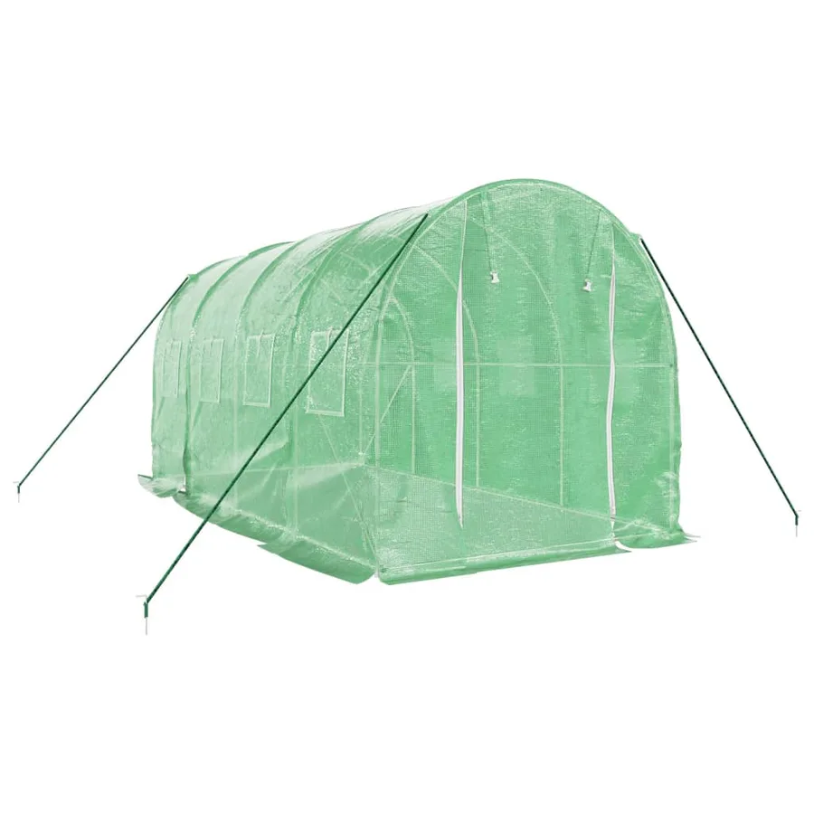 Serre avec cadre en acier vert 8 m² 4x2x2 m - 3