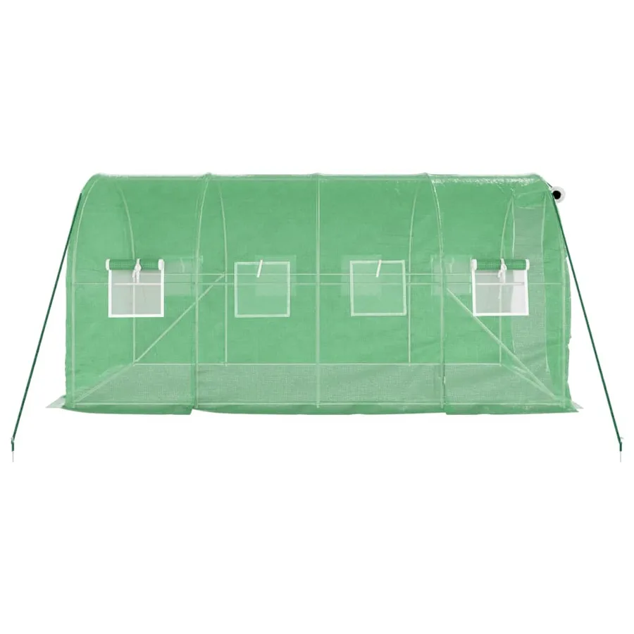 Serre avec cadre en acier vert 8 m² 4x2x2 m - 5