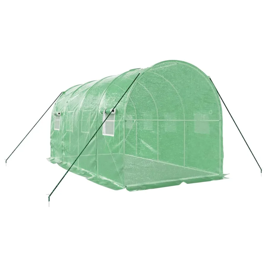 Serre avec cadre en acier vert 8 m² 4x2x2 m - 6