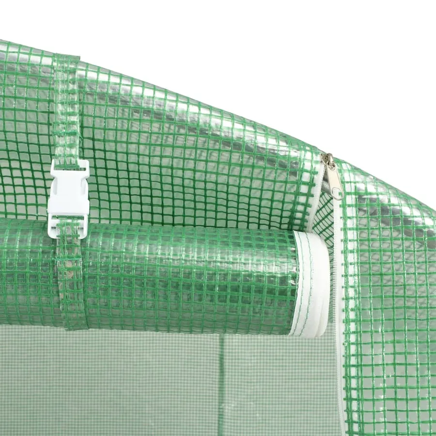 Serre avec cadre en acier vert 8 m² 4x2x2 m - 8