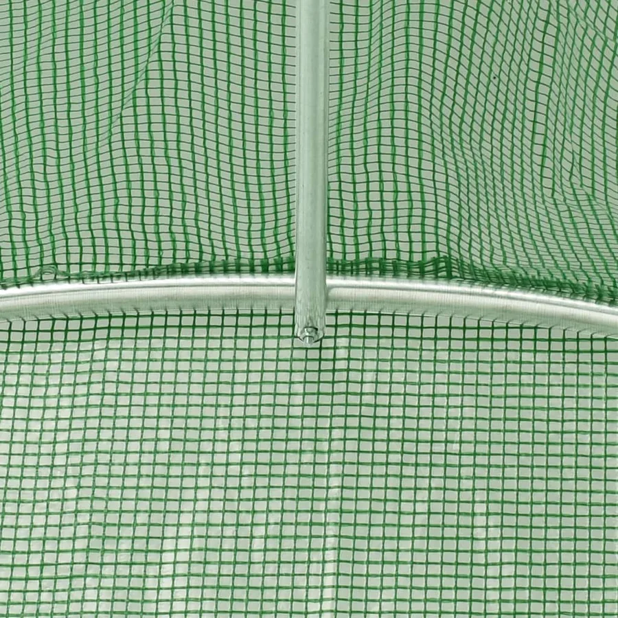 Serre avec cadre en acier vert 8 m² 4x2x2 m - 9