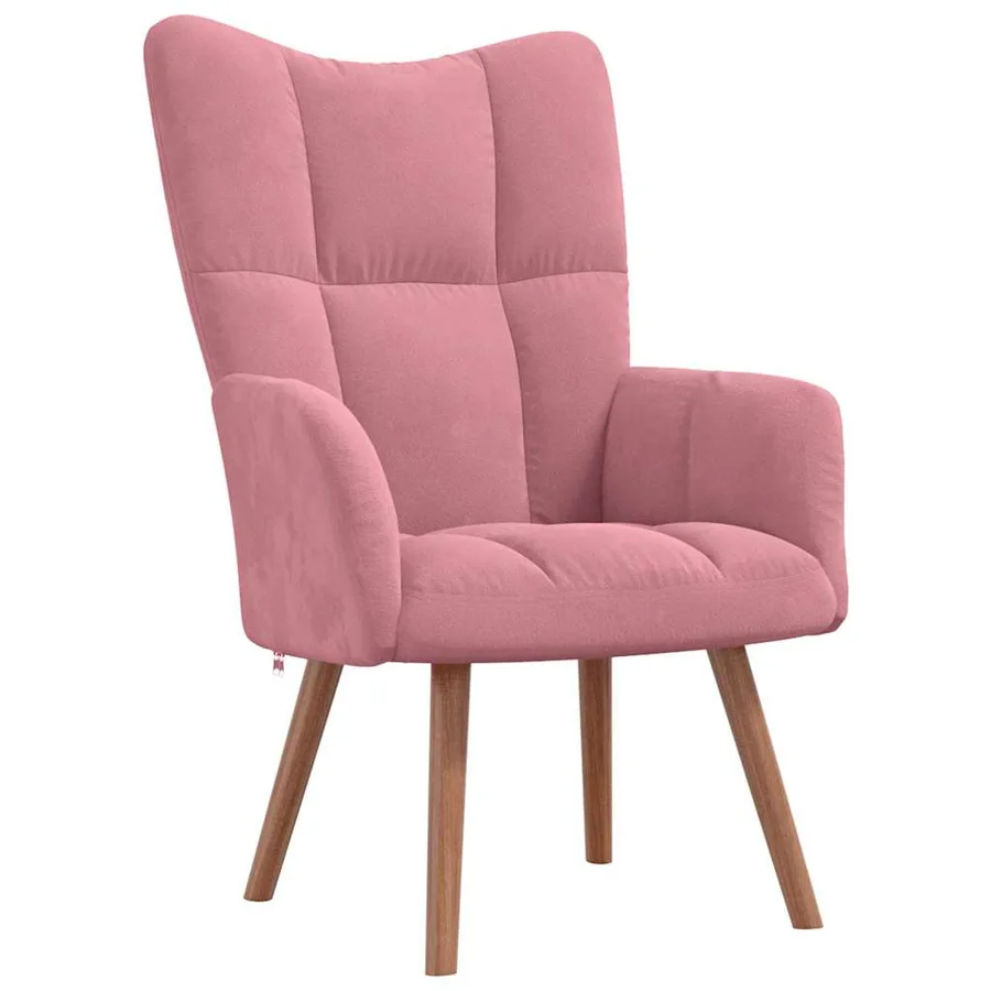 Chaise de relaxation Rose Velours - 2