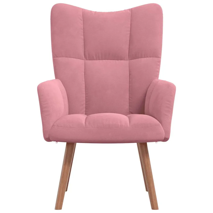 Chaise de relaxation Rose Velours - 3