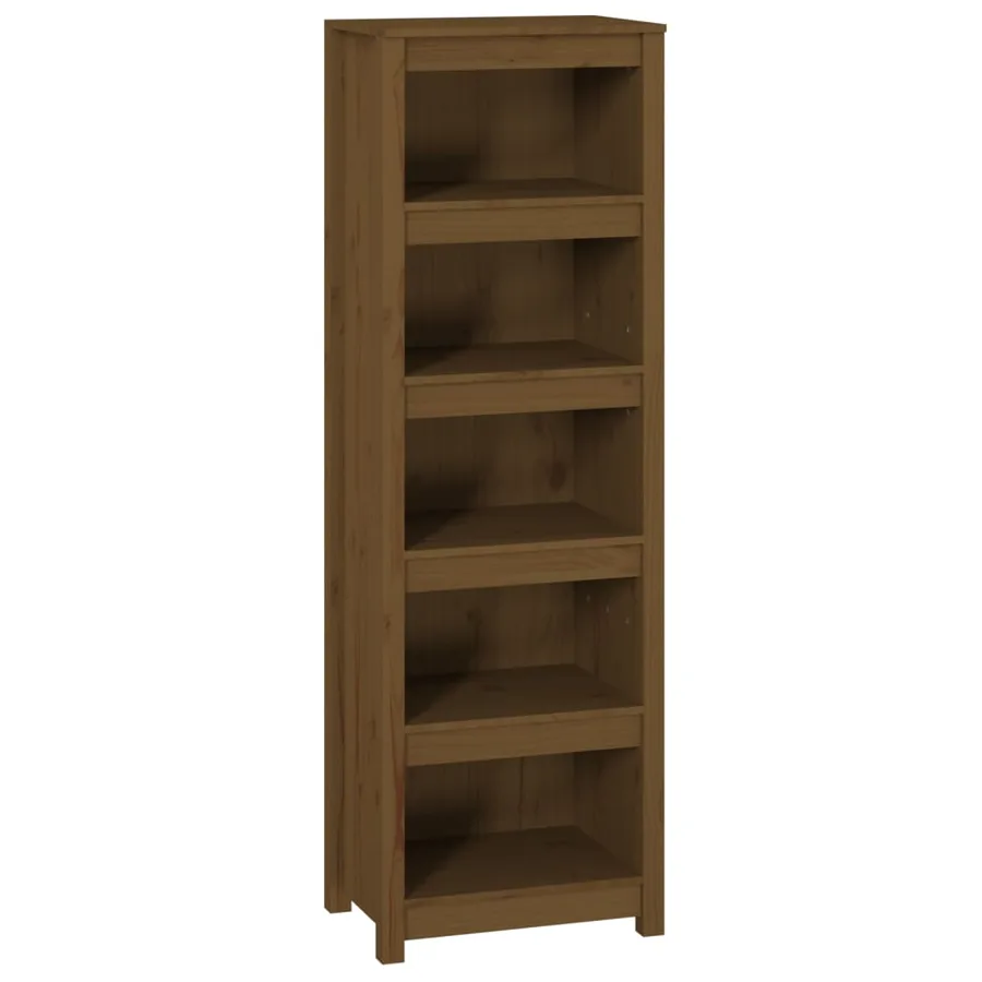Bibliothèque Marron miel 50x35x154 cm Bois de pin massif - 2