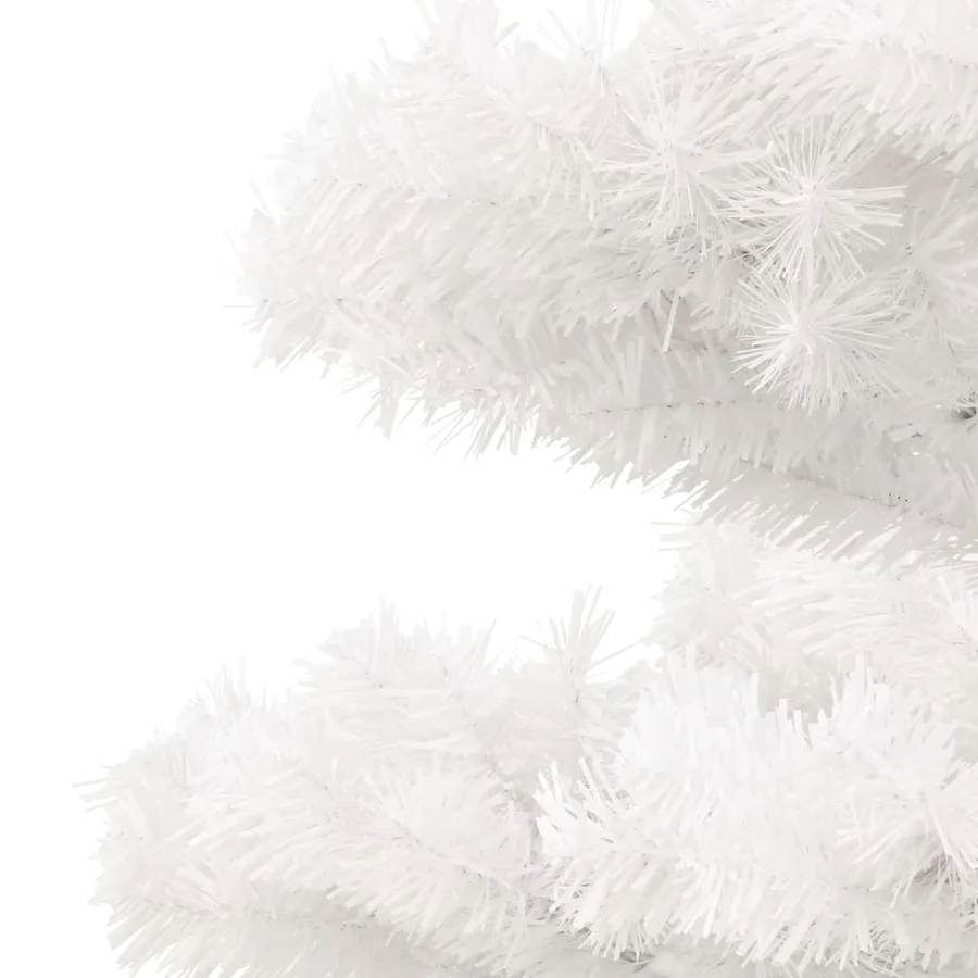 Arbre de Noël hélicoïdal pré-éclairé et support blanc 180cm PVC - 5