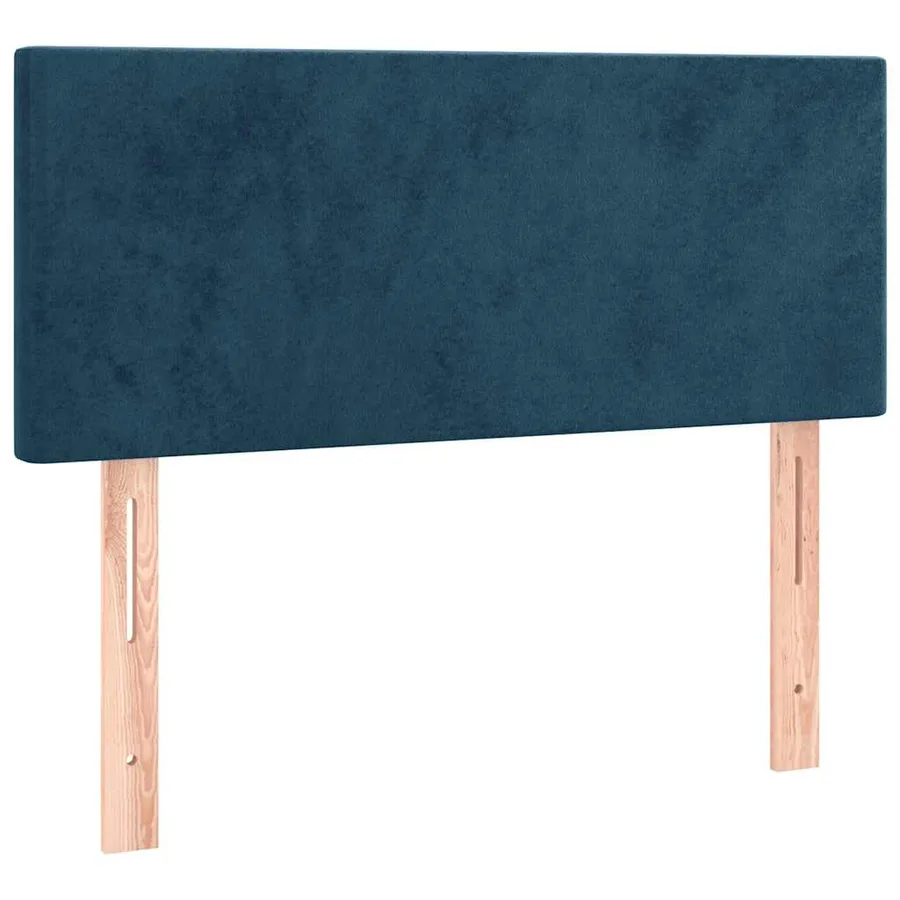 Sommier à lattes de lit avec matelas et LED Bleu foncé 90x200cm - 7