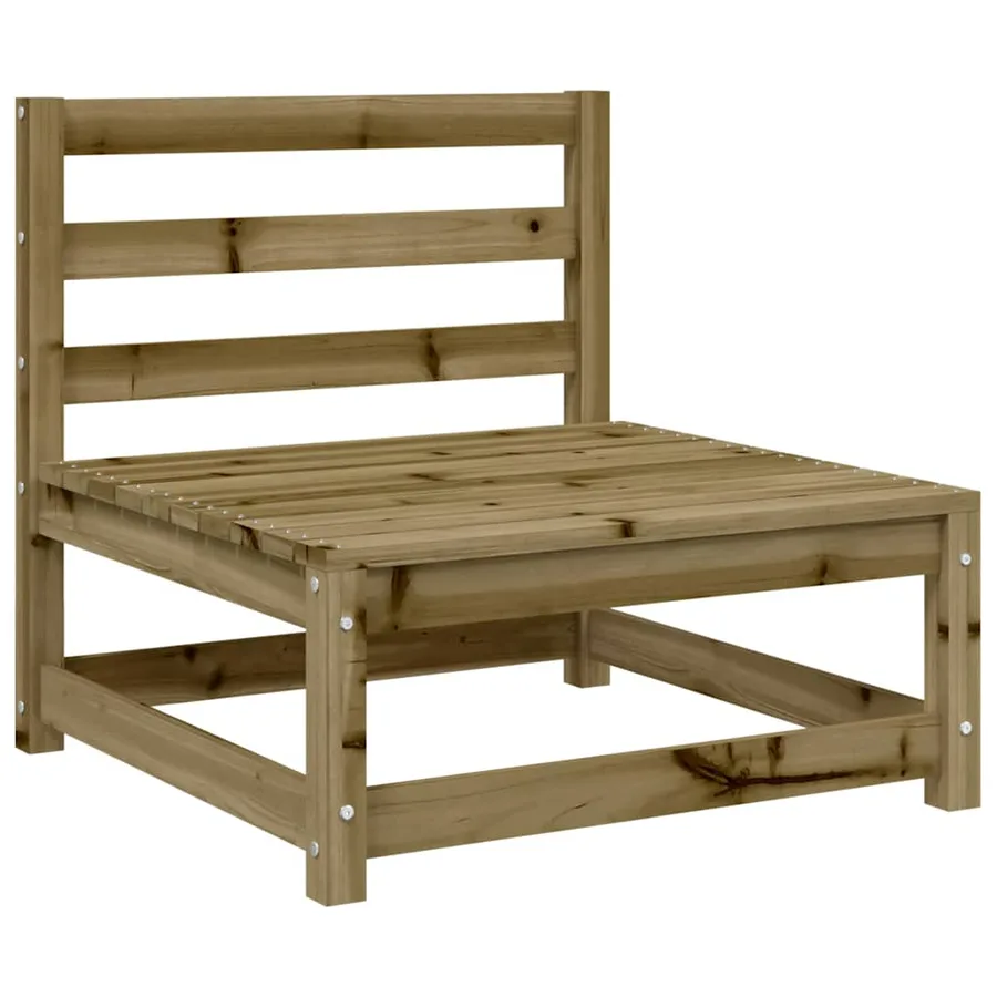 Canapés de jardin sans accoudoirs 2 pcs blanc bois pin imprégné - 4
