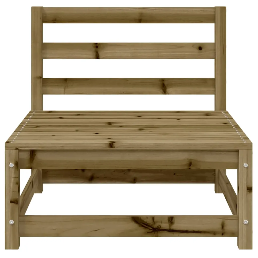 Canapés de jardin sans accoudoirs 2 pcs blanc bois pin imprégné - 6