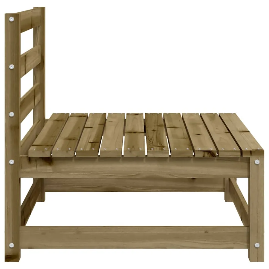 Canapés de jardin sans accoudoirs 2 pcs blanc bois pin imprégné - 7