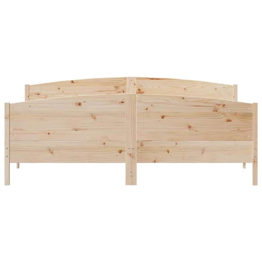 Cadre de lit avec tête de lit 200x200 cm Bois de pin massif - 4