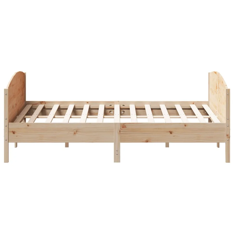 Cadre de lit avec tête de lit 200x200 cm Bois de pin massif - 5