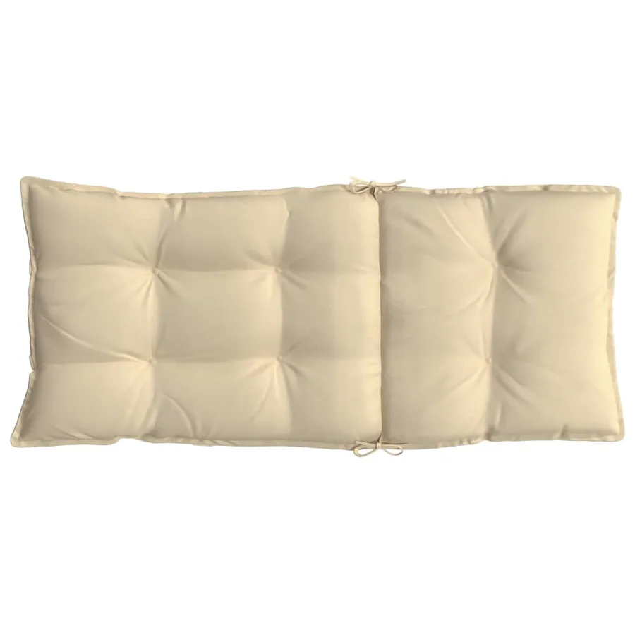 Coussins de chaise à dossier haut lot de 6 beige tissu oxford - 7