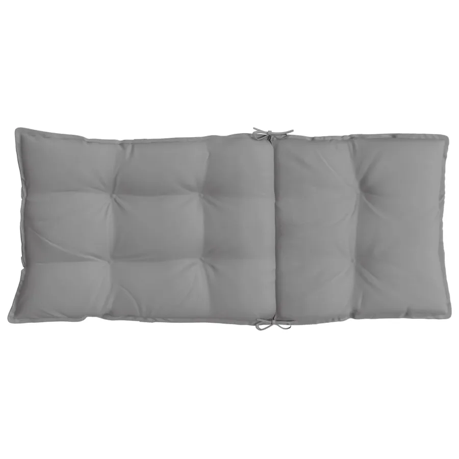 Coussins de chaise à dossier haut lot de 6 gris tissu oxford - 7