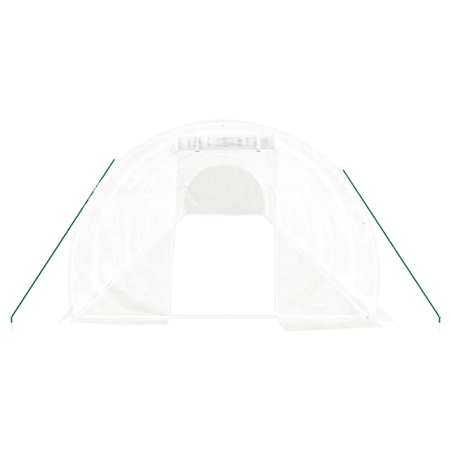 Serre avec cadre en acier blanc 42 m² 14x3x2 m - 4