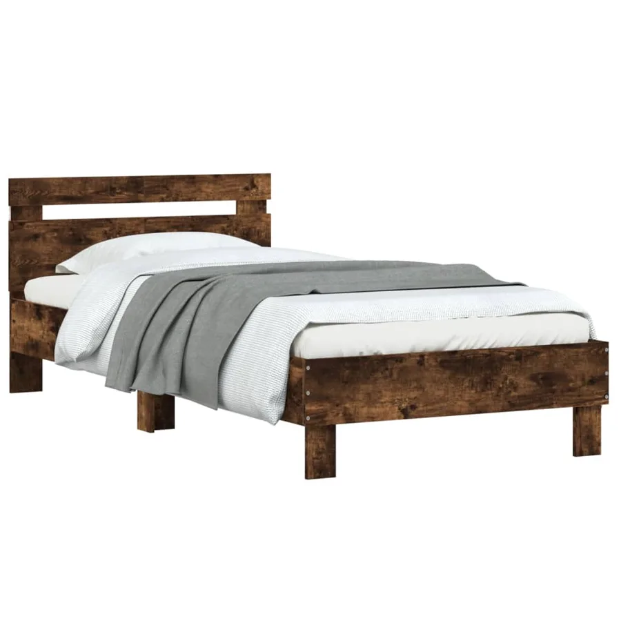 Cadre de lit sans matelas avec lumières LED 100x200 cm - 5