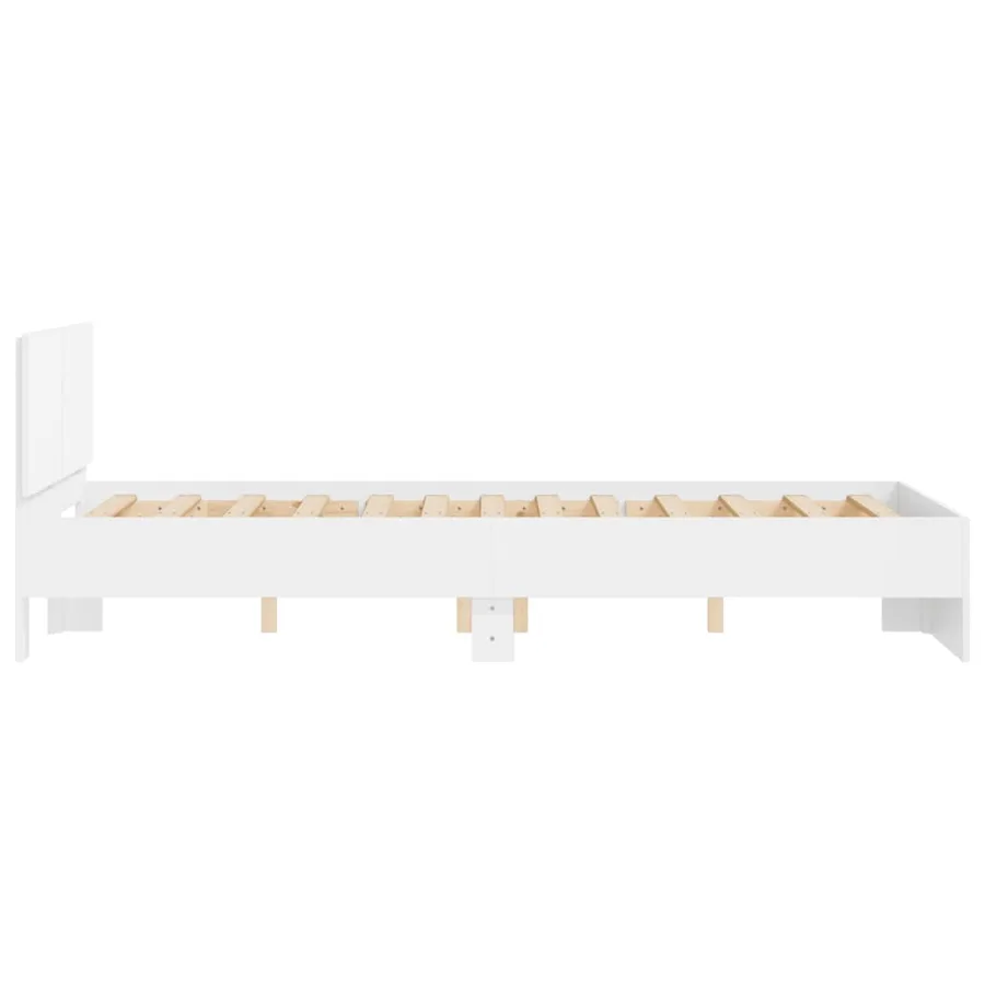 Cadre de lit sans matelas blanc 135x190 cm - 6