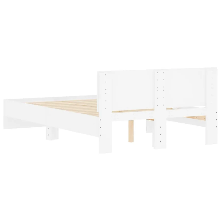 Cadre de lit sans matelas blanc 135x190 cm - 7