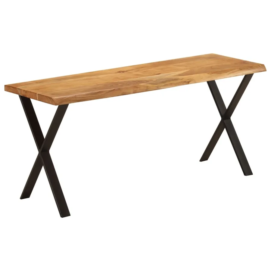 Banc avec bord vivant 105 cm bois d'acacia massif - 4