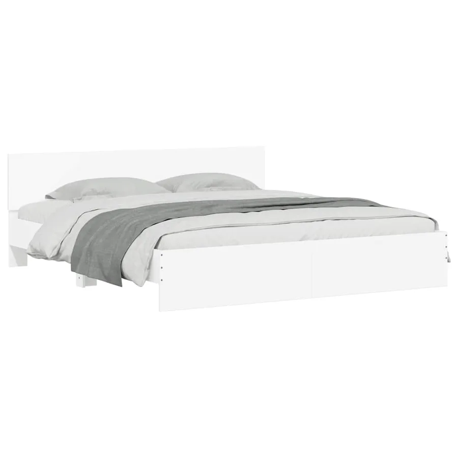Cadre de lit sans matelas blanc 180x200 cm - 3