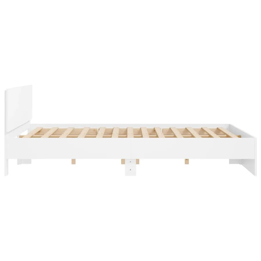 Cadre de lit sans matelas blanc 180x200 cm - 6