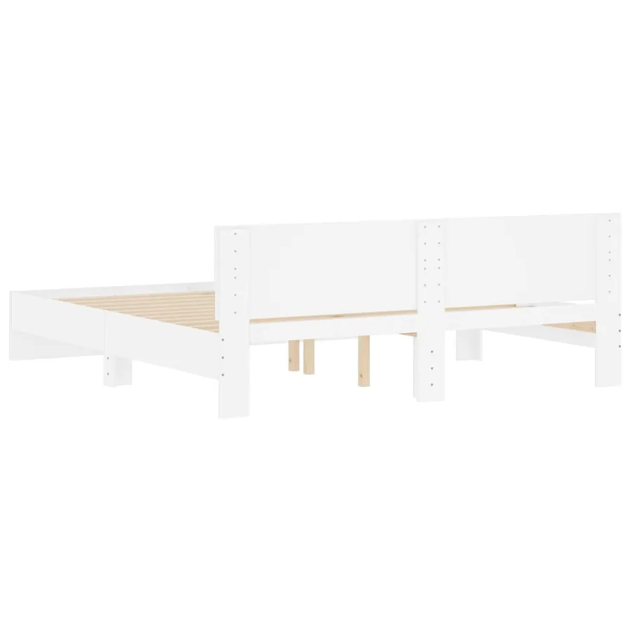 Cadre de lit sans matelas blanc 180x200 cm - 7